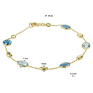 14 karaat geelgouden armband - London Blue & Blauwe Topaas - Hutjens 14 karaat geelgouden armband - London Blue & Blauwe Topaas - Hutjens-3