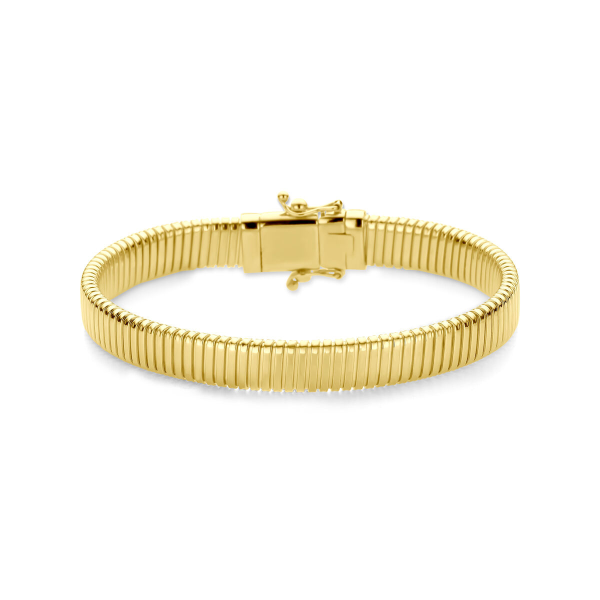 14 karaat geelgouden armband - Tubogas 8 mm - Hutjens 14 karaat geelgouden armband - Tubogas 8 mm - Hutjens-1