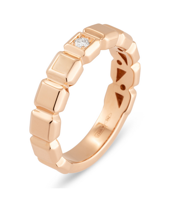 18 karaat roségouden dames ring met diamant - Iris Cube - Ponte Vecchio 18 karaat roségouden dames ring met diamant - Iris Cube - Ponte Vecchio