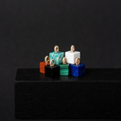 Titanium dames ketting met gouden hanger - Diamant & Malachiet - Iris Cube - Ponte Vecchio Titanium dames ketting met gouden hanger - Diamant & Malachiet - Iris Cube - Ponte Vecchio-2