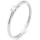 18 karaat witgouden ring met diamant 0.05 crt. - Solitair - Witgoud 18 karaat witgouden ring met diamant 0.05 crt. - Solitair - Witgoud-1