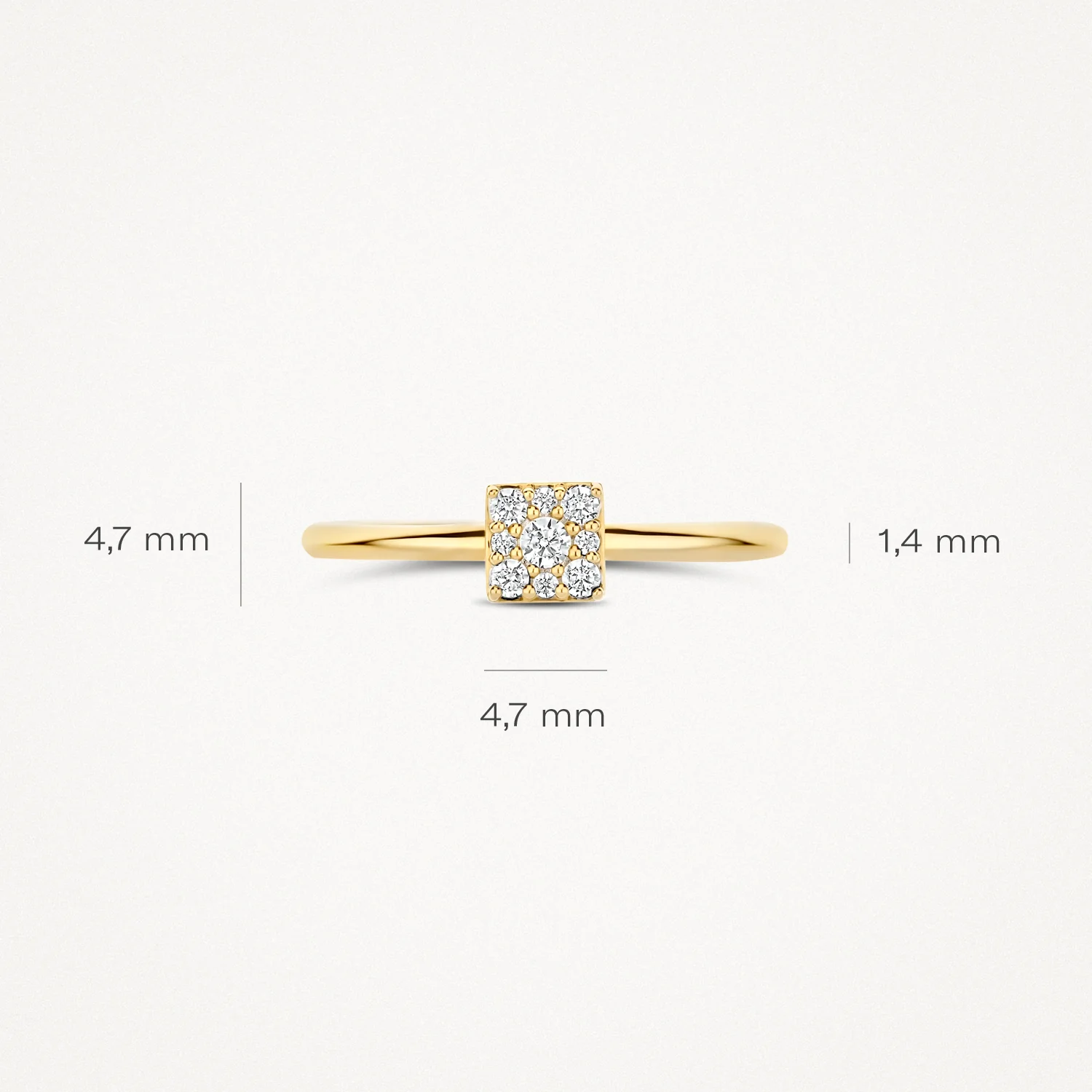 14 karaat geelgouden ring - Blush - 1278YZI 14 karaat geelgouden ring - Blush - 1278YZI-7