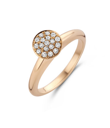 18 karaat roségouden dames ring - Capri met diamant 0,22 crt - Antonellis 18 karaat roségouden dames ring - Capri met diamant 0,22 crt - Antonellis