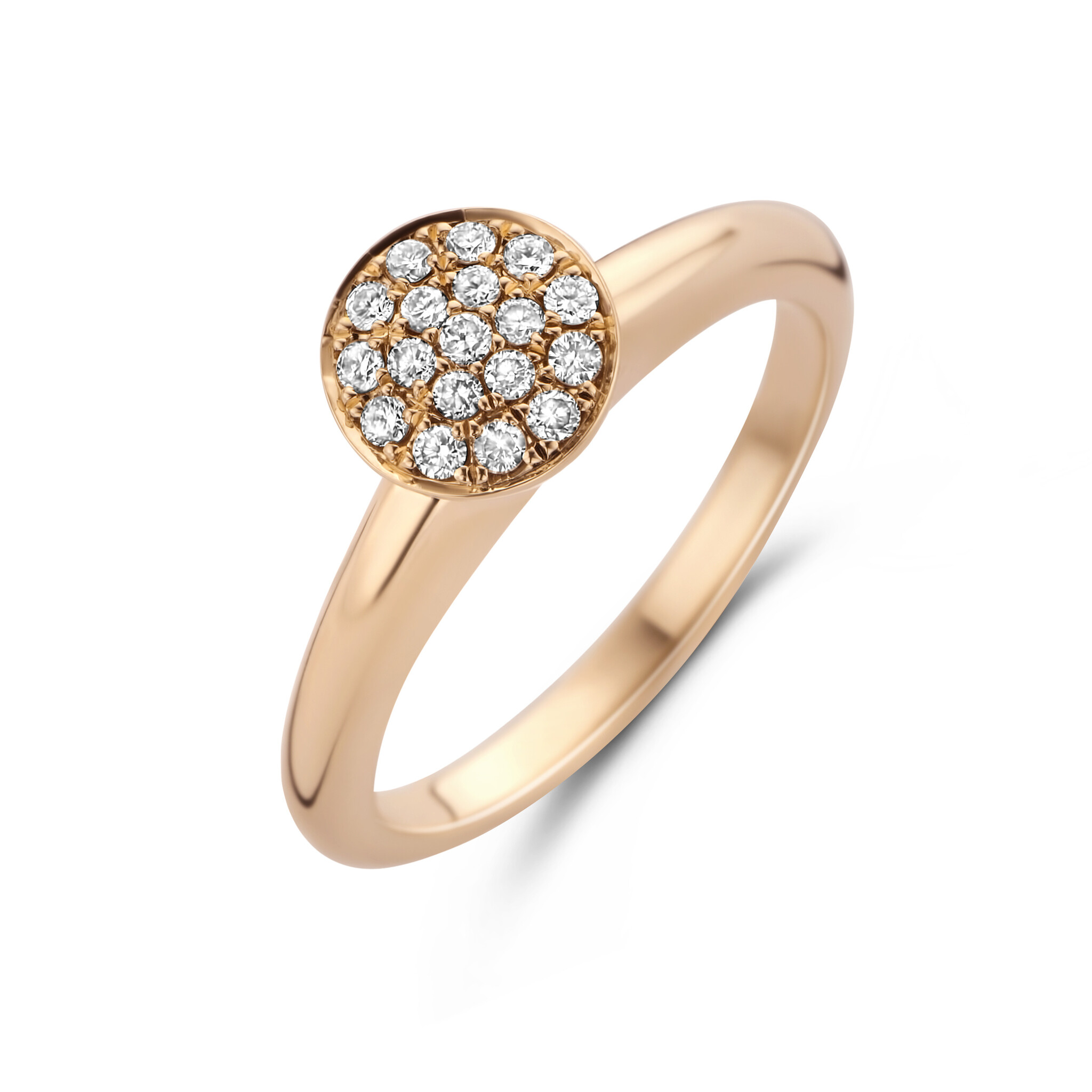 18 karaat roségouden dames ring - Capri met diamant 0,22 crt - Antonellis 18 karaat roségouden dames ring - Capri met diamant 0,22 crt - Antonellis-1