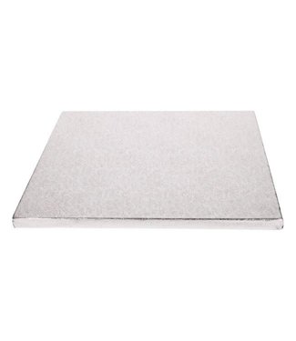 Funcakes Funcakes taartplateau vierkant dik/ drum 15 cm zilver *