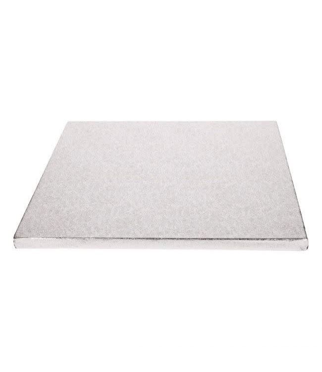 Funcakes Funcakes taartplateau vierkant dik/ drum 15 cm zilver *