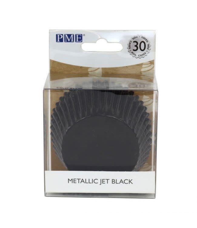 PME baking cups zwart metallic 30 st.