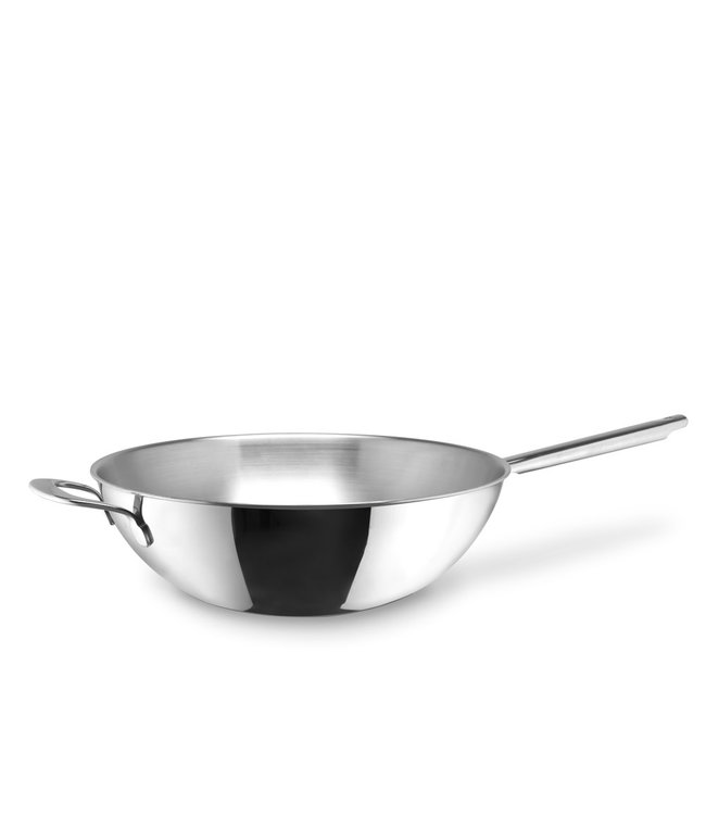 Habonne wok met steel triply 34 cm