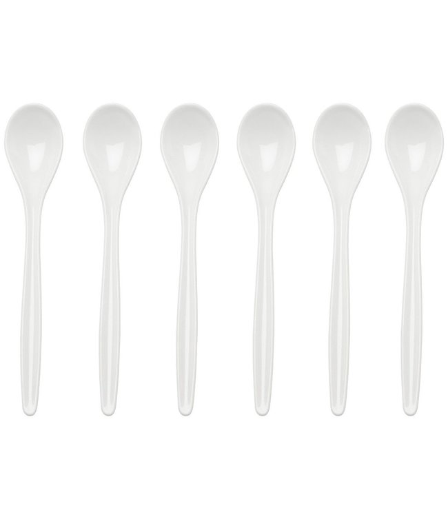 Westmark Westmark eierlepels 6 stuks kunststof wit