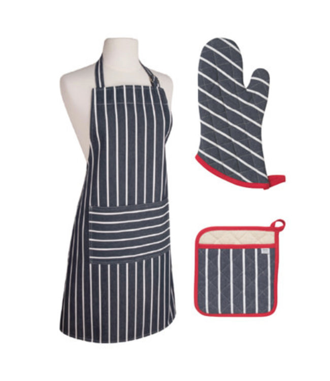 Now Designs ovenwant Butcher Stripe blauw