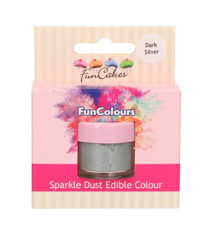 Funcakes Funcakes Sparkle dust edible dark silver