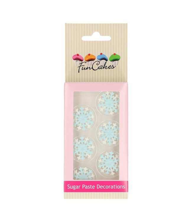 Funcakes Funcakes suiker decoratie sneeuwvlokken set/ 6