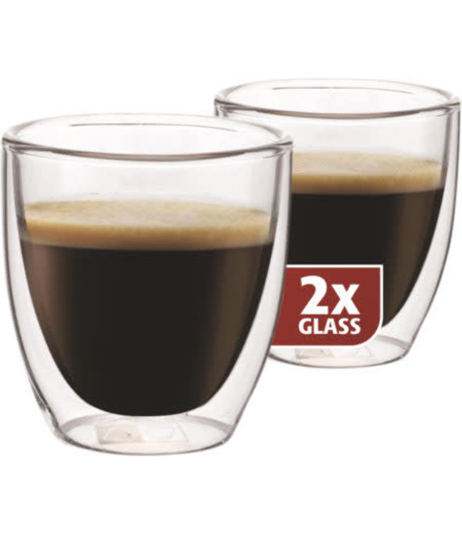 Maxxo espresso thermo glass 2 stuks 80ml
