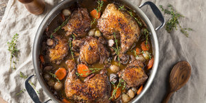 Winterse rijke smaken;  klassieke coq au vin