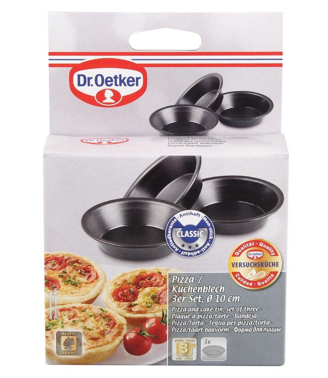 Dr. Oetker pizza -/cakevorm mini anti kleef set 3 st.
