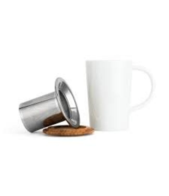 Bredemeijer theemok bamboe  deksel wit 400 ml