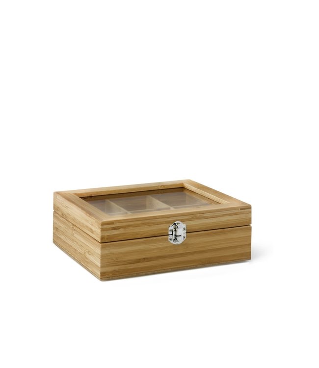 Bredemeijer theedoos 6 vaks bamboe