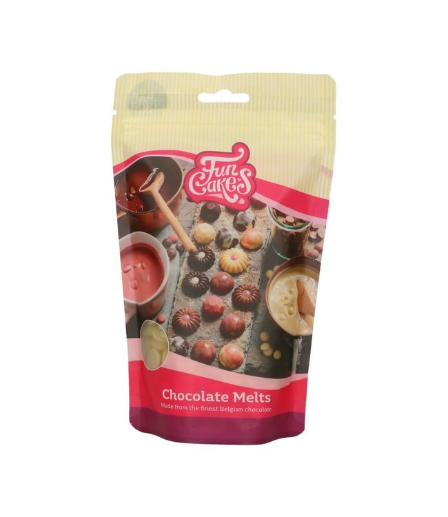 Funcakes Funcakes chocolade melts wit 350 gr.