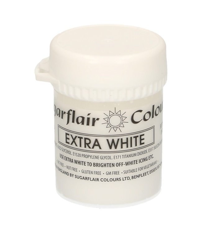 Sugarflair Sugarflair paste colour extra white 42 gr.