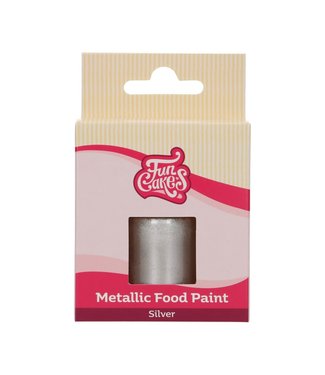 Funcakes Funcakes eetbare metallic verf zilver 30ml