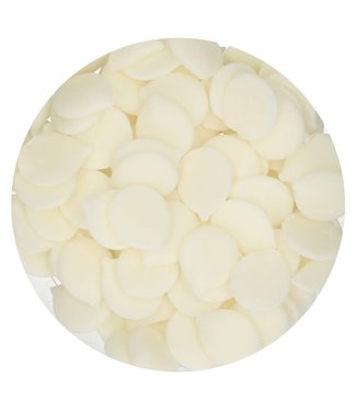 Funcakes Funcakes deco melts drip snow white 250 gr.