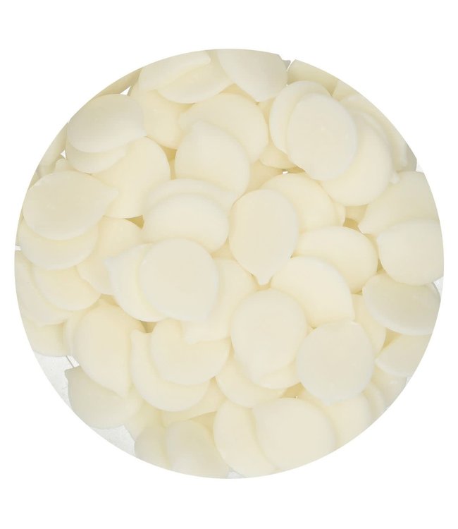 Funcakes Funcakes deco melts drip snow white 250 gr.