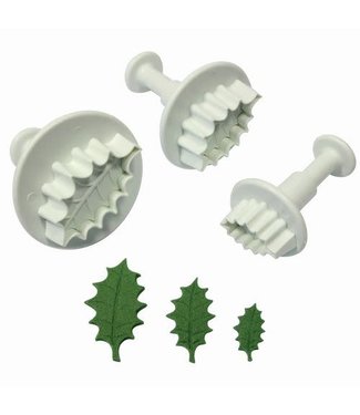 PME PME Holly leaf plunger cutter set 3 stuks