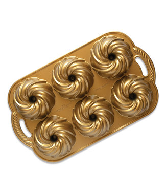 Nordic Ware Nordic Ware bakvorm  Gold Swirl Bundtlette Pan