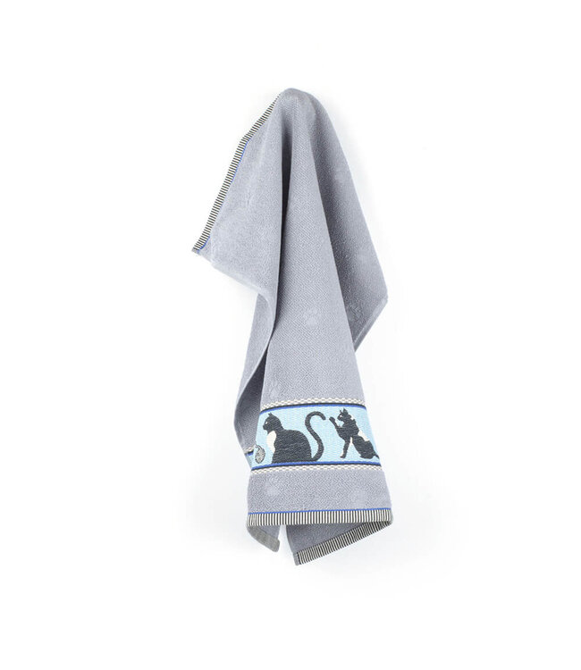 Bunzlau Castle Bunzlau handdoek Cats grey  60x53 cm