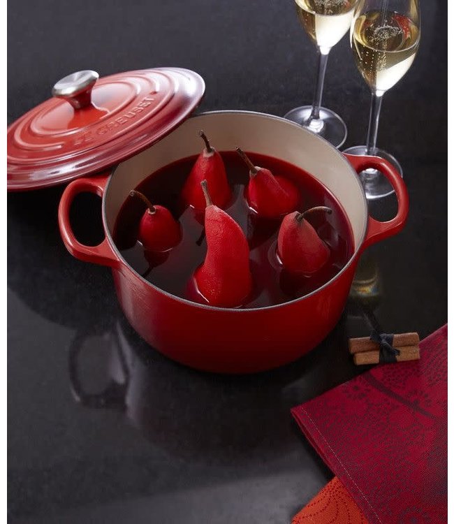Le Creuset ronde braadpan 24cm cerise/kersenrood