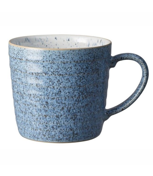 Denby Studio Blue Flint Ridged Mug