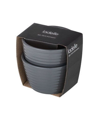 Ladelle Ladelle ramekins donker grijs 10x 6cm, set 2stuks *