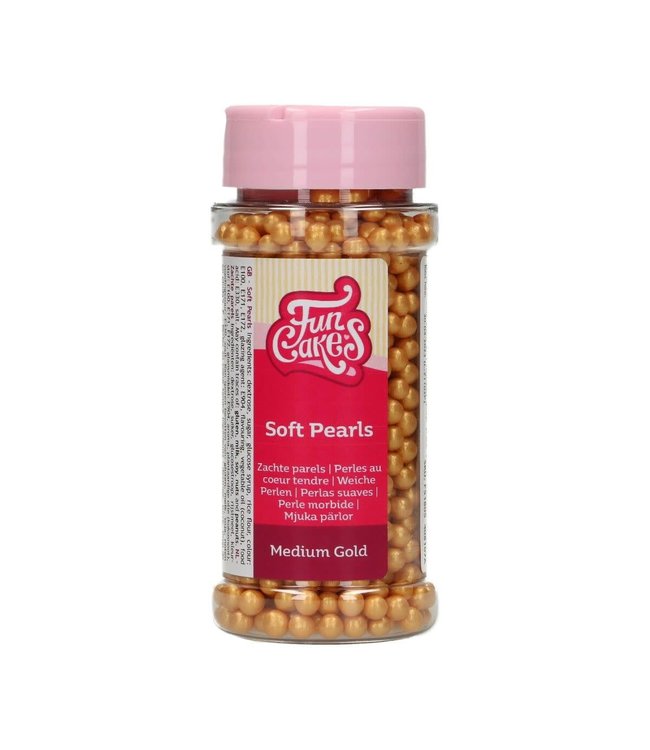 Funcakes Funcakes  zachte parels Medium gold 60 gr