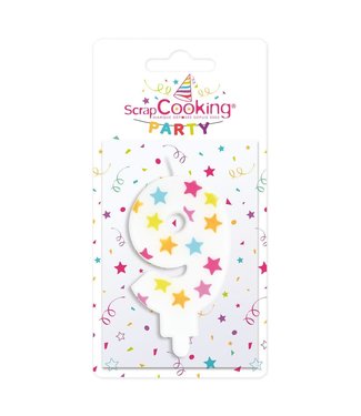 Scrapcooking kaars cijfer 9