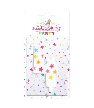 Scrapcooking kaars cijfer 4