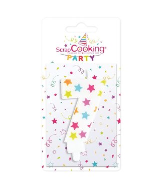 Scrapcooking kaars cijfer 7