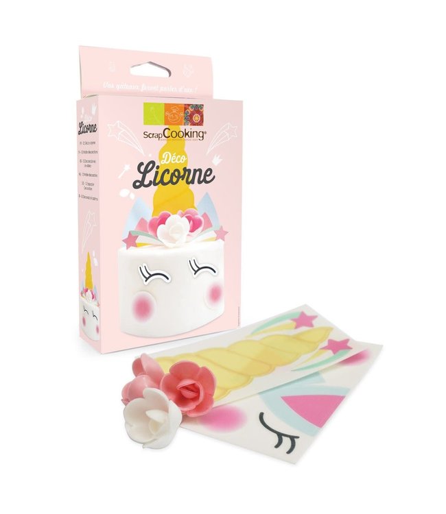 Scrapcooking decoratie unicorn set 12 st.