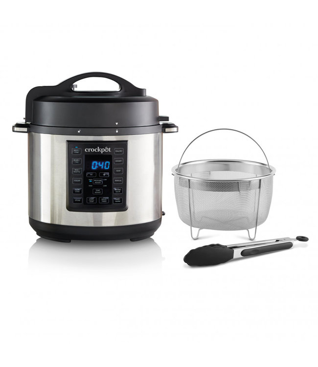 Crockpot Express multi cooker 5.6 ltr inclusief stoommand + tang