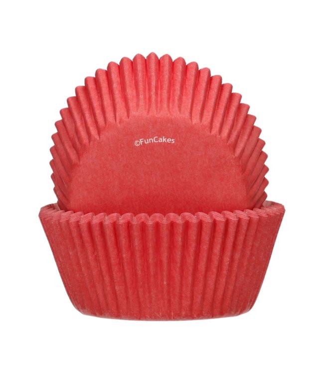 Funcakes Baking Cups Red pk/48