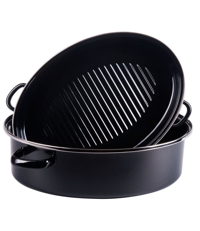 Habonne Kochstar ovale braad/wildpan  42 cm Emaille