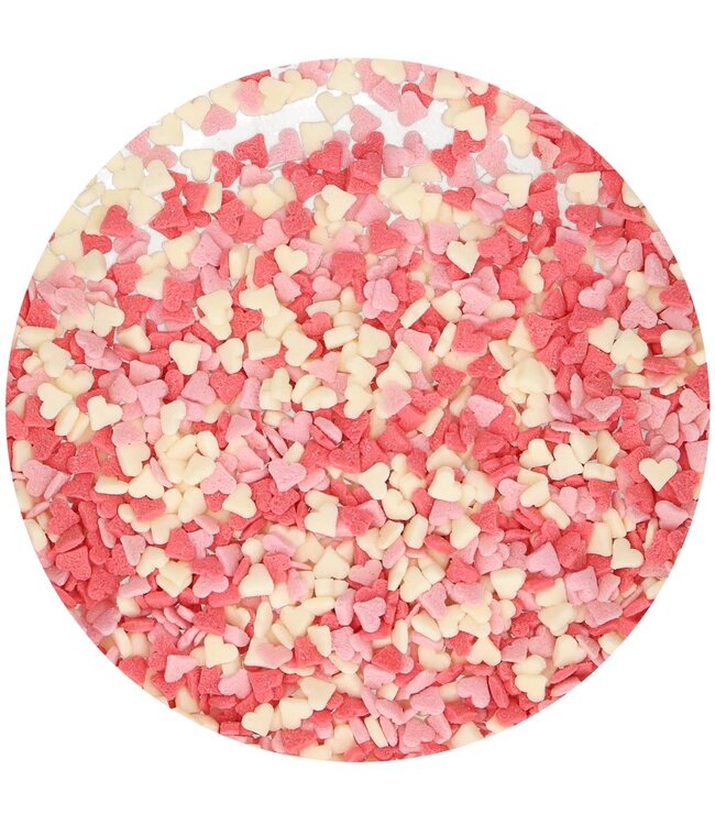 Funcakes FunCakes Mini Hartjes Roze/Wit/Rood 60 g