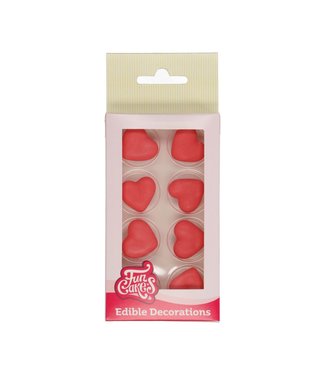 Funcakes FunCakes Suikerdecoratie Hart Rood Set/8