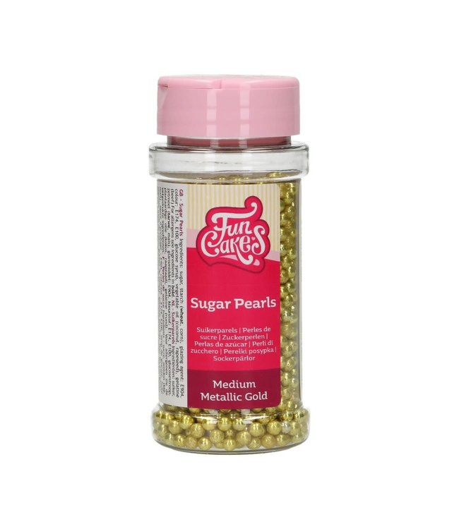 Funcakes FunCakes Suikerparels Medium Metallic Goud 80 g