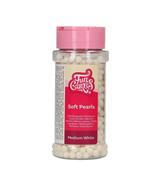 Funcakes FunCakes zachte parels Medium wit 80 g