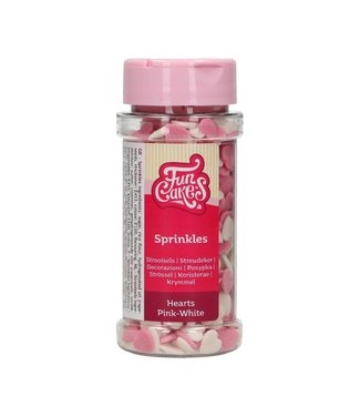 Funcakes FunCakes Hartjes Roze-Wit 60 g