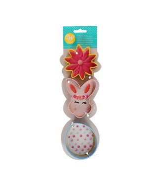 Wilton Wilton koekjes uitsteker bloem/konijnenhoofd/ei set 3 stuks