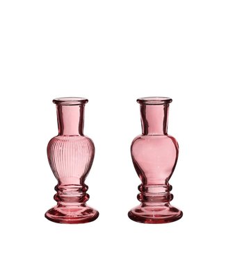 Ideas 4 Seasons Ideas 4 seasons Venetië kandelaar/ vaas glas roze actie van 3.50 voor 2.50 *