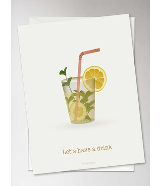 Vissevasse Vissevasse Let's have a drink - wenskaart