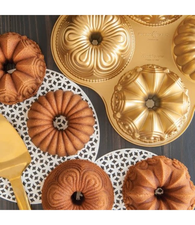Nordic Ware GOLD Bundt® Quartet Pan