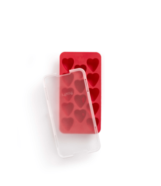 Lekue Lekue ijsblokjes vorm uit rubber voor 14 hartjes 22x11x2.3